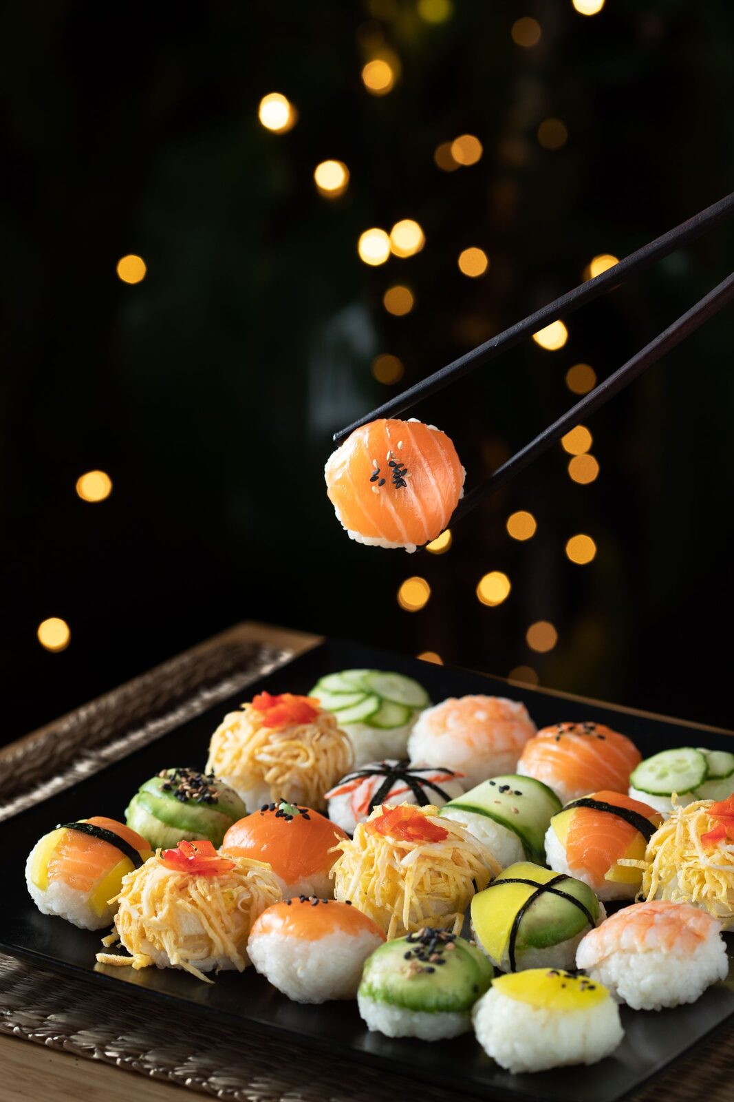 Temari sushis colorés du Sao